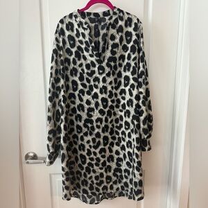 Animal Print long Sleeve Dress.